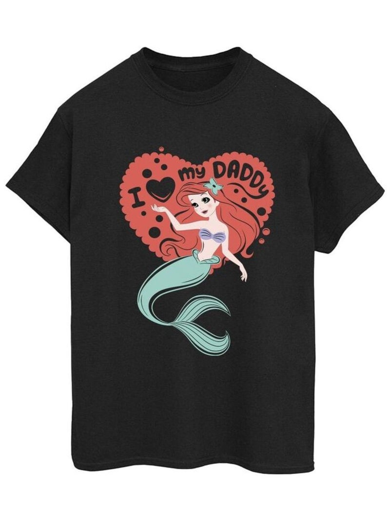 Disney - T-shirt THE LITTLE MERMAID DADDY Noir - Kiabi