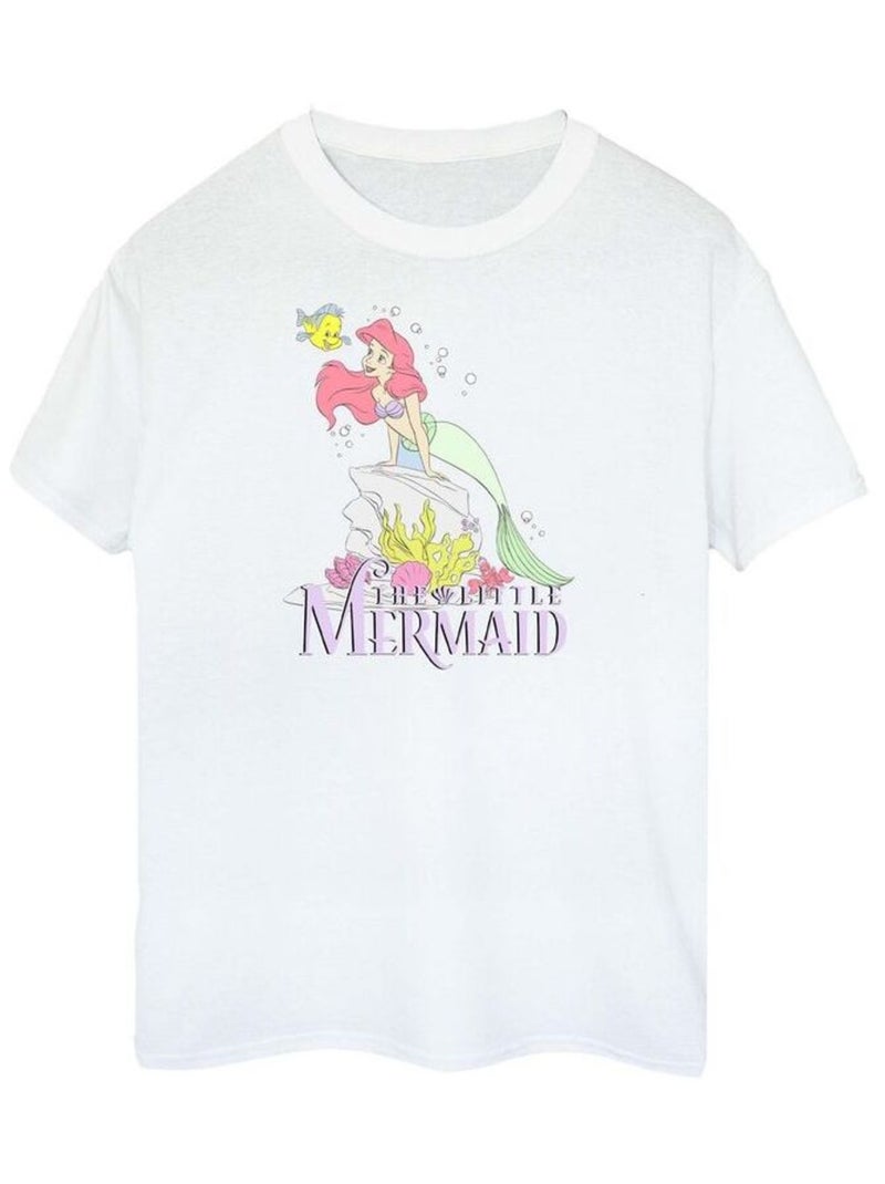 Disney - T-shirt THE LITTLE MERMAID FADED NOSTALGIA Blanc - Kiabi