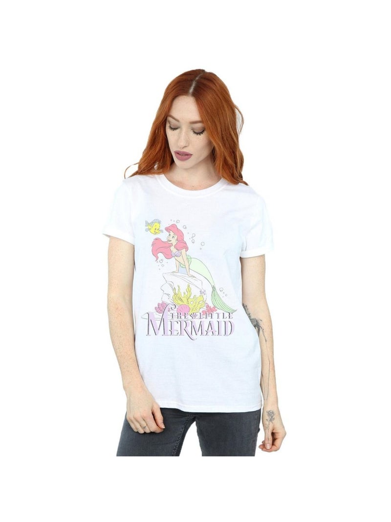 Disney - T-shirt THE LITTLE MERMAID FADED NOSTALGIA Blanc - Kiabi