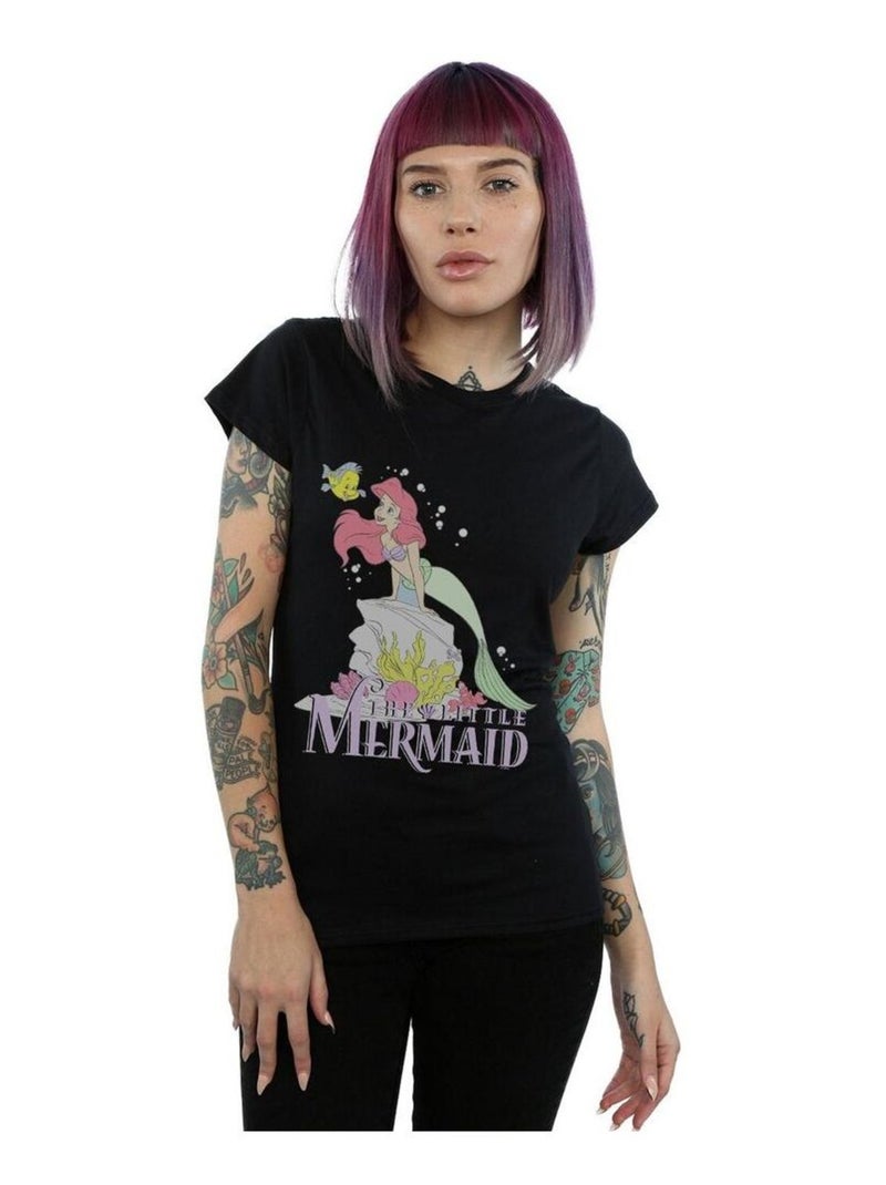 Disney - T-shirt THE LITTLE MERMAID FADED NOSTALGIA Noir - Kiabi