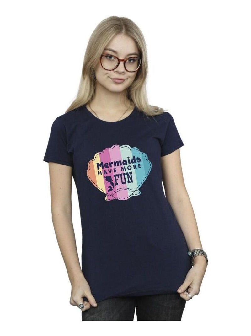 Disney - T-shirt THE LITTLE MERMAID FUN Bleu marine - Kiabi