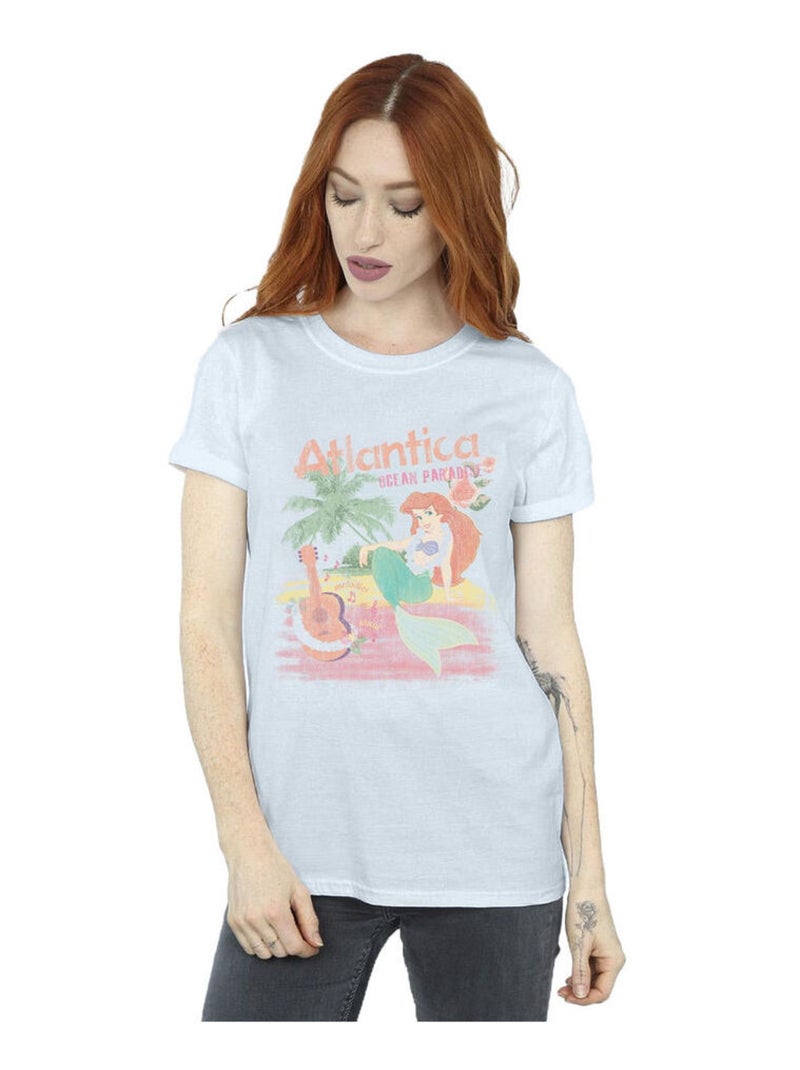 Disney - T-shirt THE LITTLE MERMAID GREETINGS FROM ATLANTICA Blanc - Kiabi