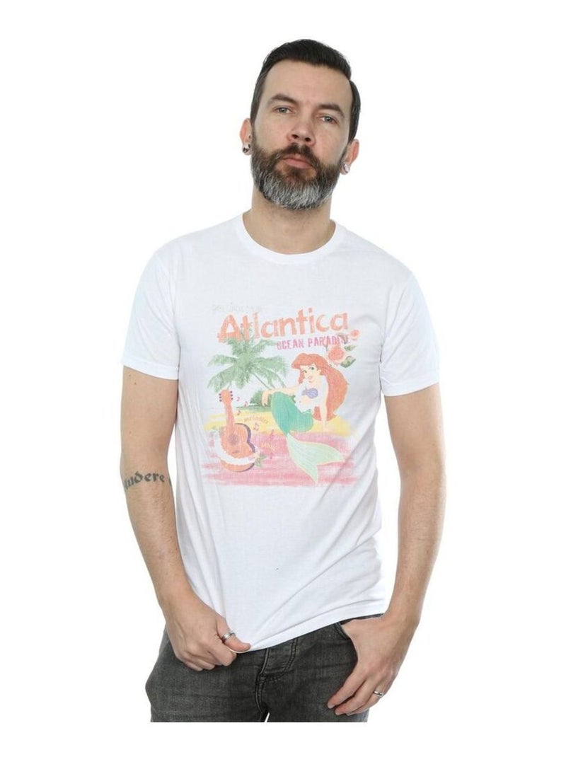 Disney - T-shirt THE LITTLE MERMAID GREETINGS FROM ATLANTICA Blanc - Kiabi