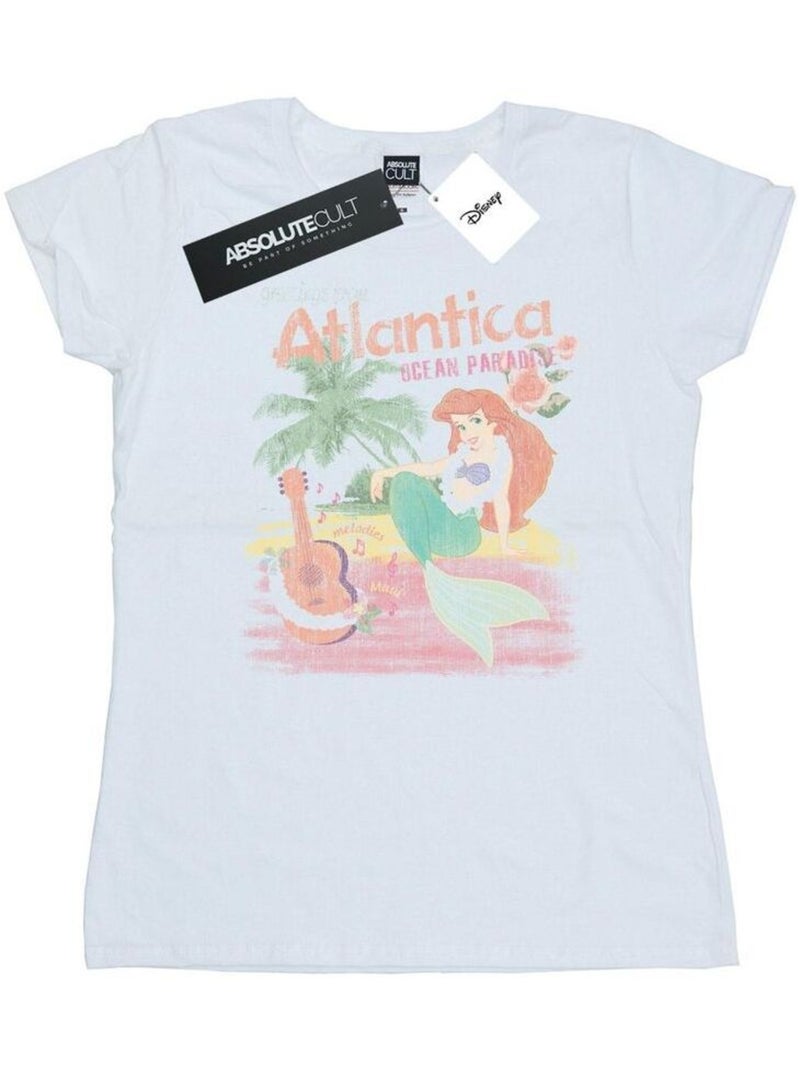 Disney - T-shirt THE LITTLE MERMAID GREETINGS FROM ATLANTICA Blanc - Kiabi