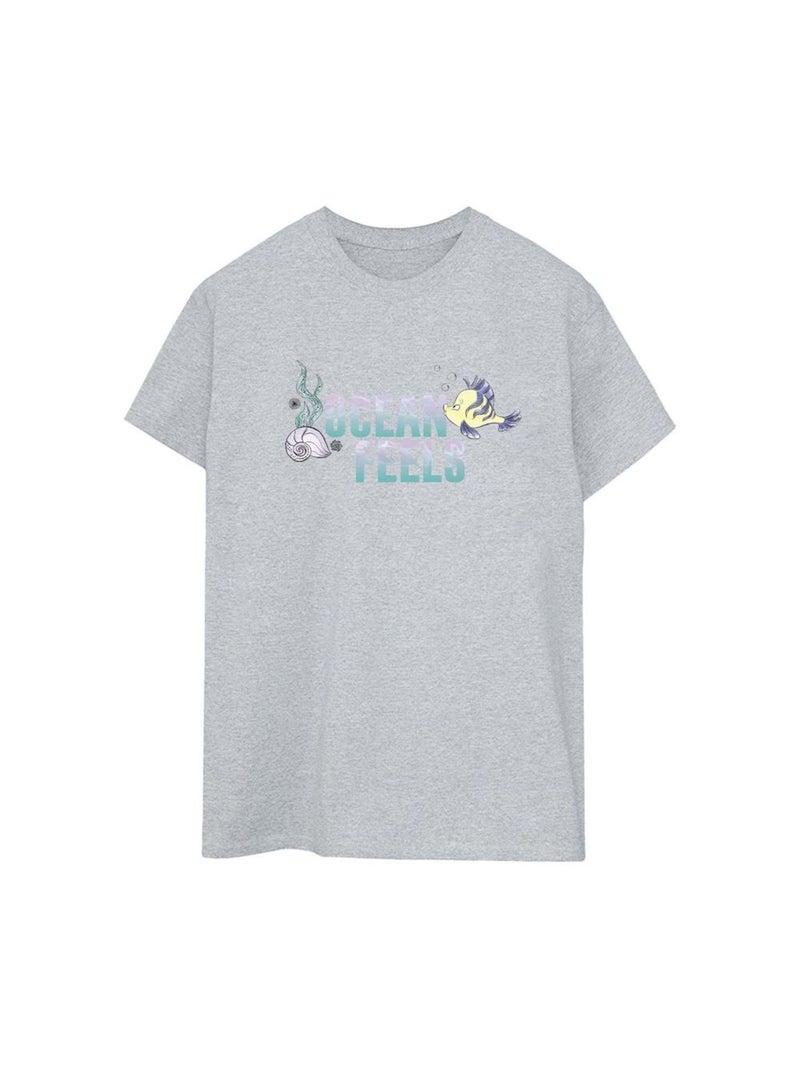 Disney - T-shirt THE LITTLE MERMAID Gris chiné - Kiabi