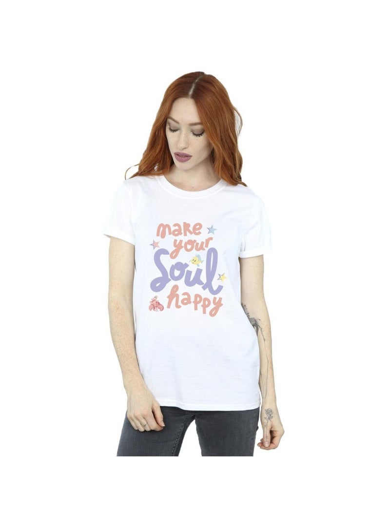 Disney - T-shirt THE LITTLE MERMAID HAPPY Blanc - Kiabi