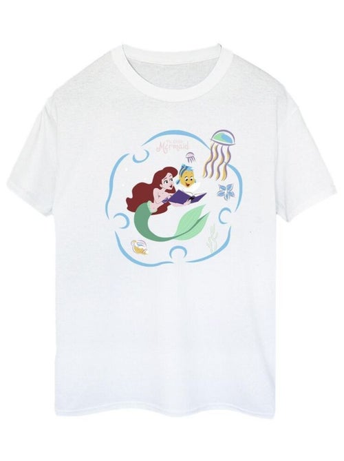 Disney - T-shirt THE LITTLE MERMAID READING A BOOK - Kiabi