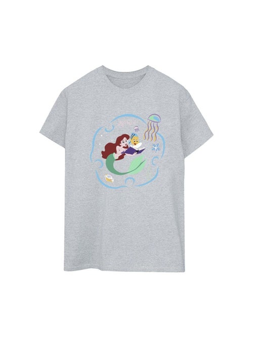 Disney - T-shirt THE LITTLE MERMAID READING A BOOK - Kiabi