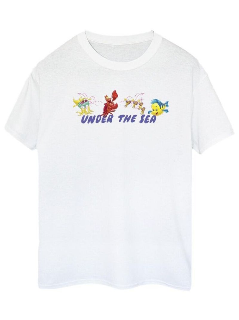 Disney - T-shirt THE LITTLE MERMAID UNDER THE SEA Blanc - Kiabi