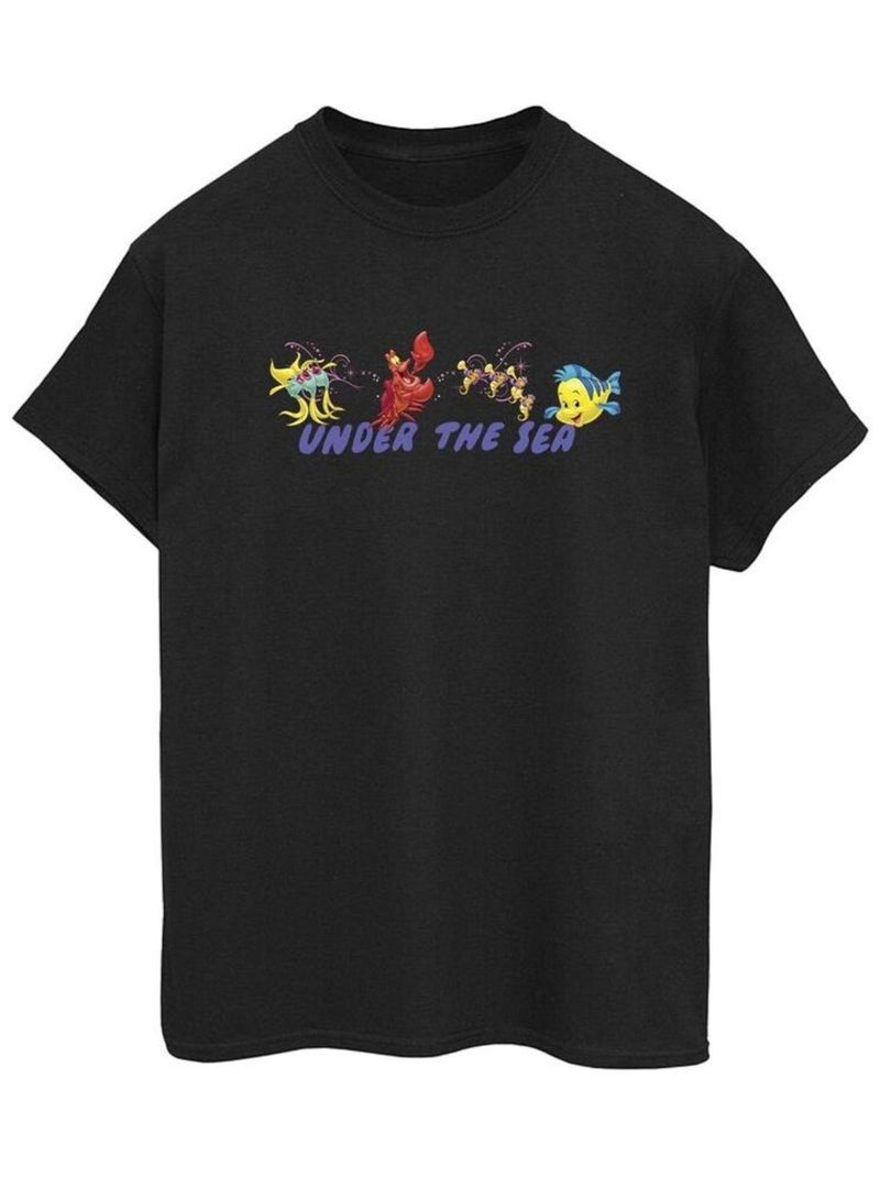 Disney - T-shirt THE LITTLE MERMAID UNDER THE SEA Noir - Kiabi