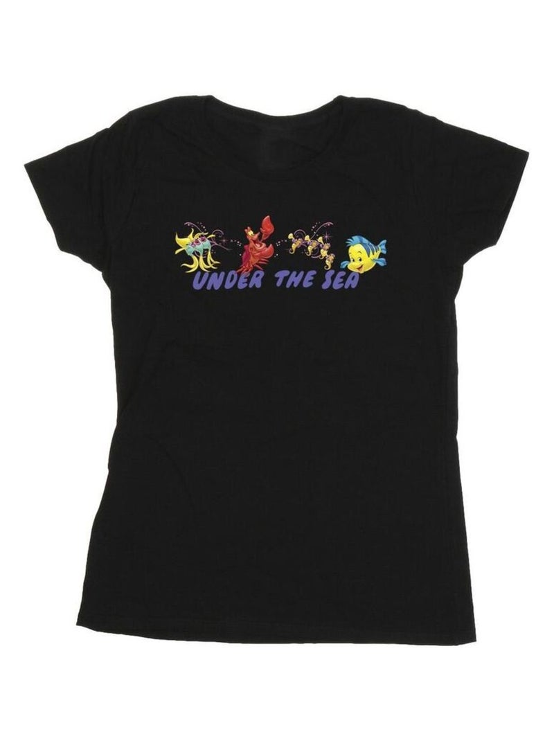 Disney - T-shirt THE LITTLE MERMAID UNDER THE SEA Noir - Kiabi