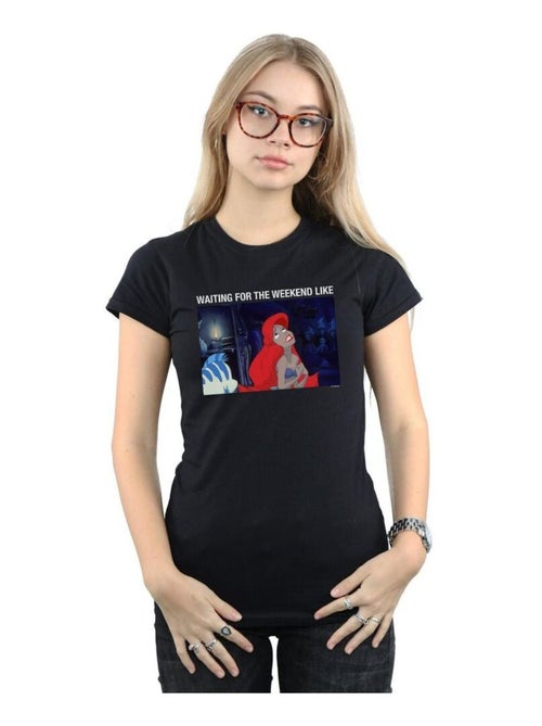 Disney - T-shirt THE LITTLE MERMAID WAITING FOR THE WEEKEND - Kiabi Disney - T-shirt THE LITTLE MERMAID WAITING FOR THE WEEKEND - Kiabi