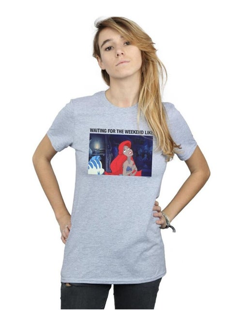 Disney - T-shirt THE LITTLE MERMAID WAITING FOR THE WEEKEND - Kiabi Disney - T-shirt THE LITTLE MERMAID WAITING FOR THE WEEKEND - Kiabi