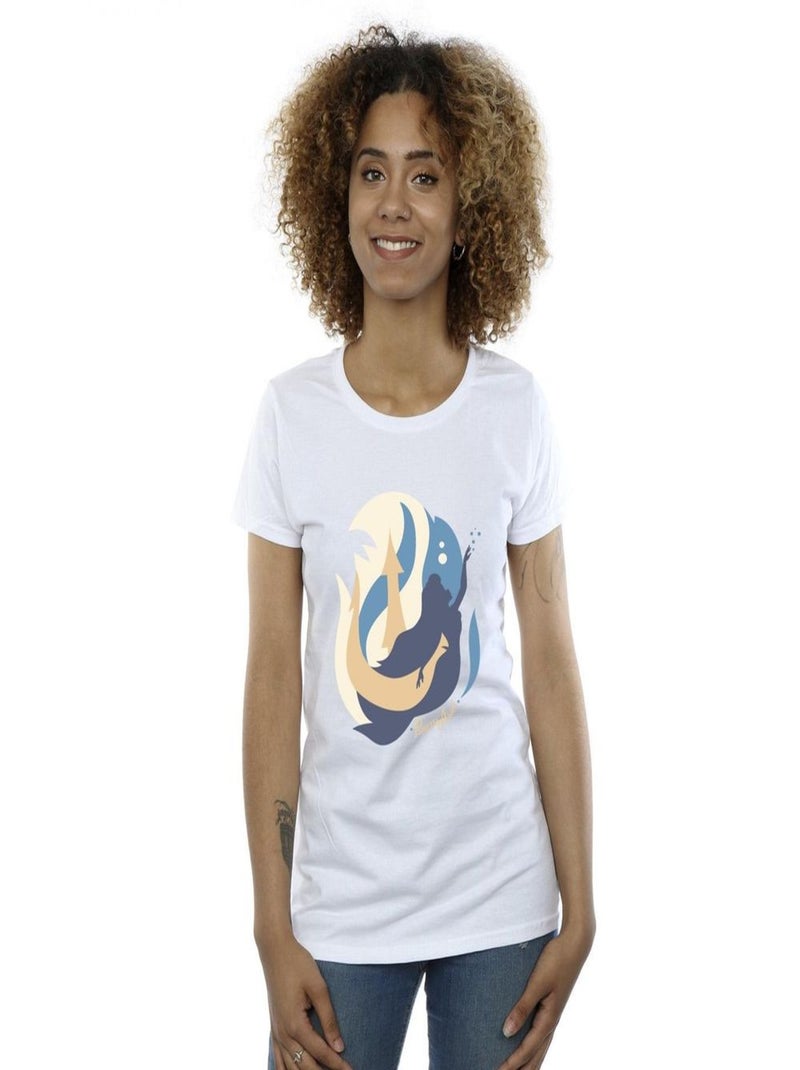 Disney - T-shirt THE LITTLE MERMAIDS Blanc - Kiabi