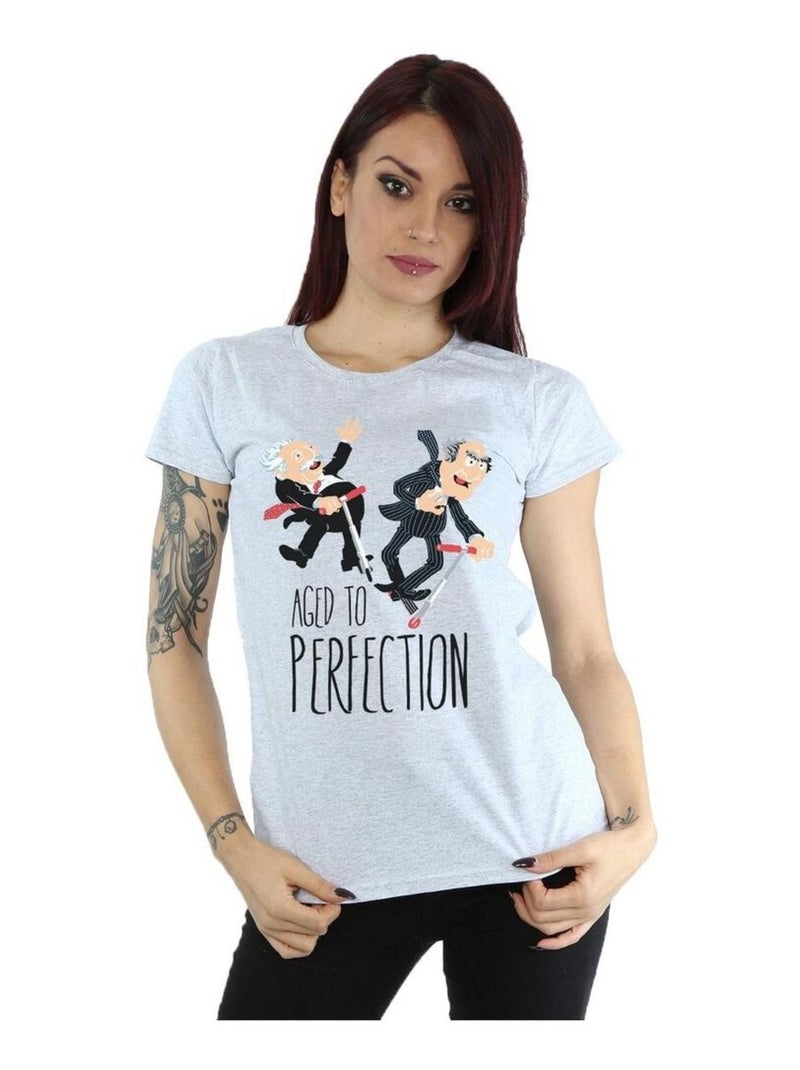 Disney - T-shirt THE MUPPETS AGED TO PERFECTION Gris chiné - Kiabi