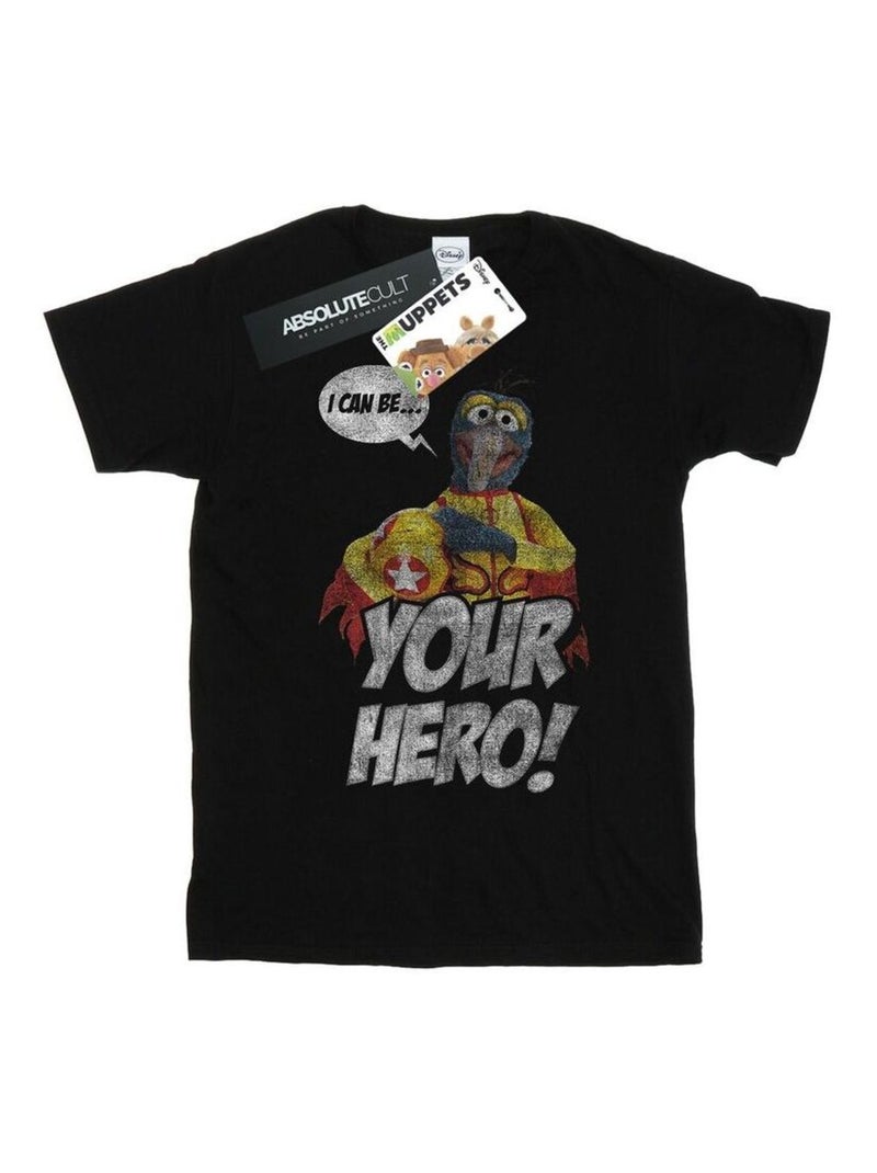 Disney - T-shirt THE MUPPETS CAN BE YOUR HERO Noir - Kiabi