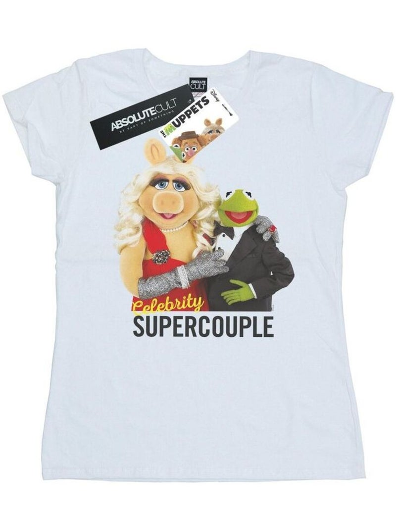 Disney - T-shirt THE MUPPETS CELEBRITY SUPERCOUPLE Blanc - Kiabi