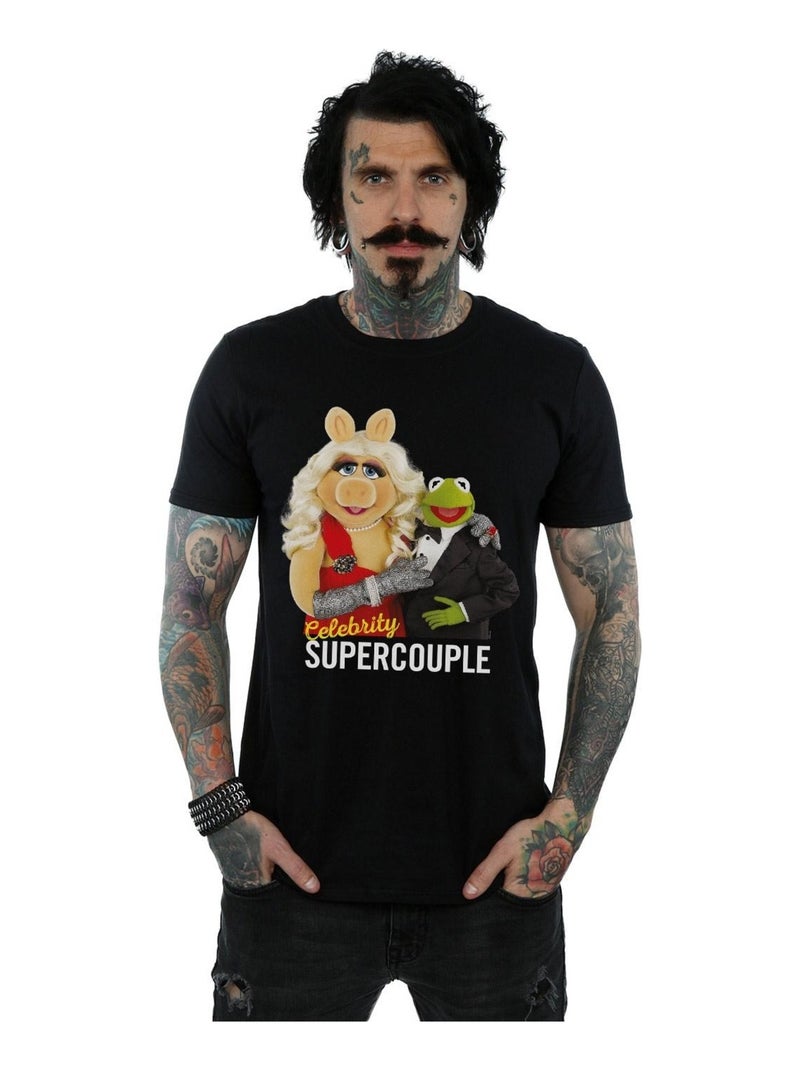 Disney - T-shirt THE MUPPETS CELEBRITY SUPERCOUPLE Noir - Kiabi