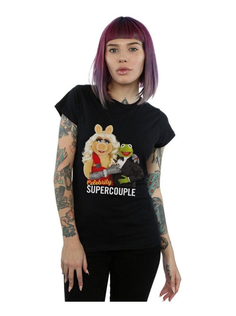 Disney - T-shirt THE MUPPETS CELEBRITY SUPERCOUPLE Noir - Kiabi