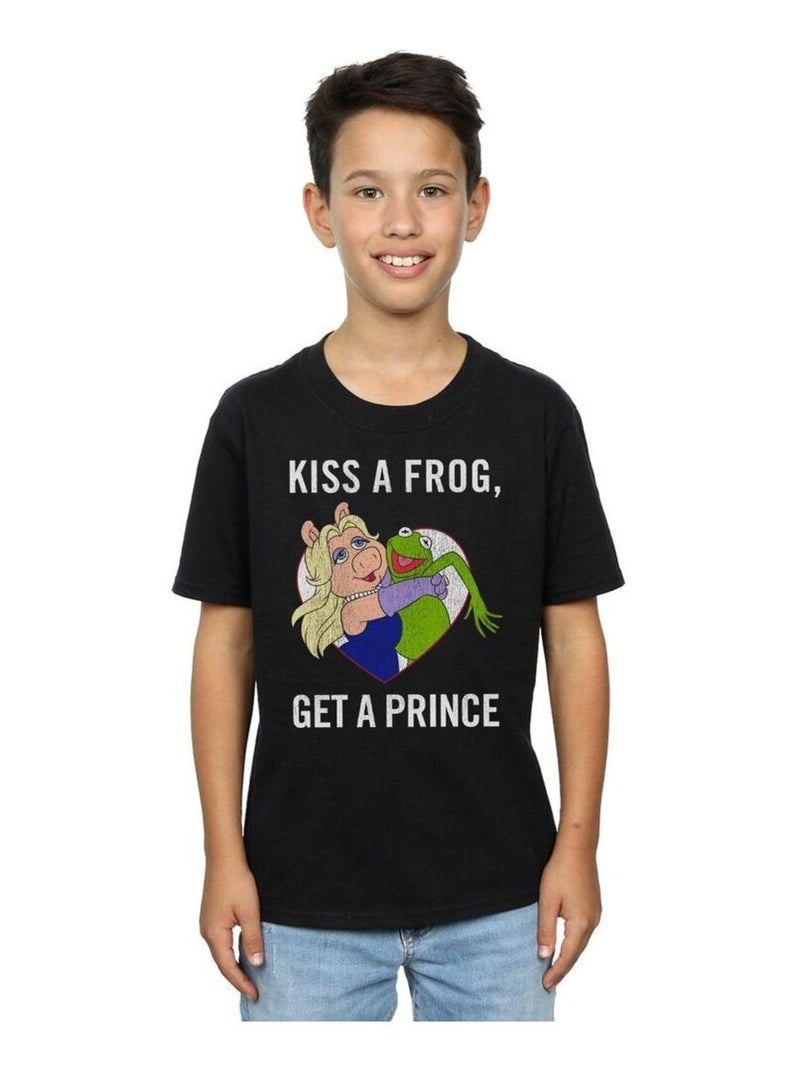Disney - T-shirt THE MUPPETS KISS A FROG Noir - Kiabi