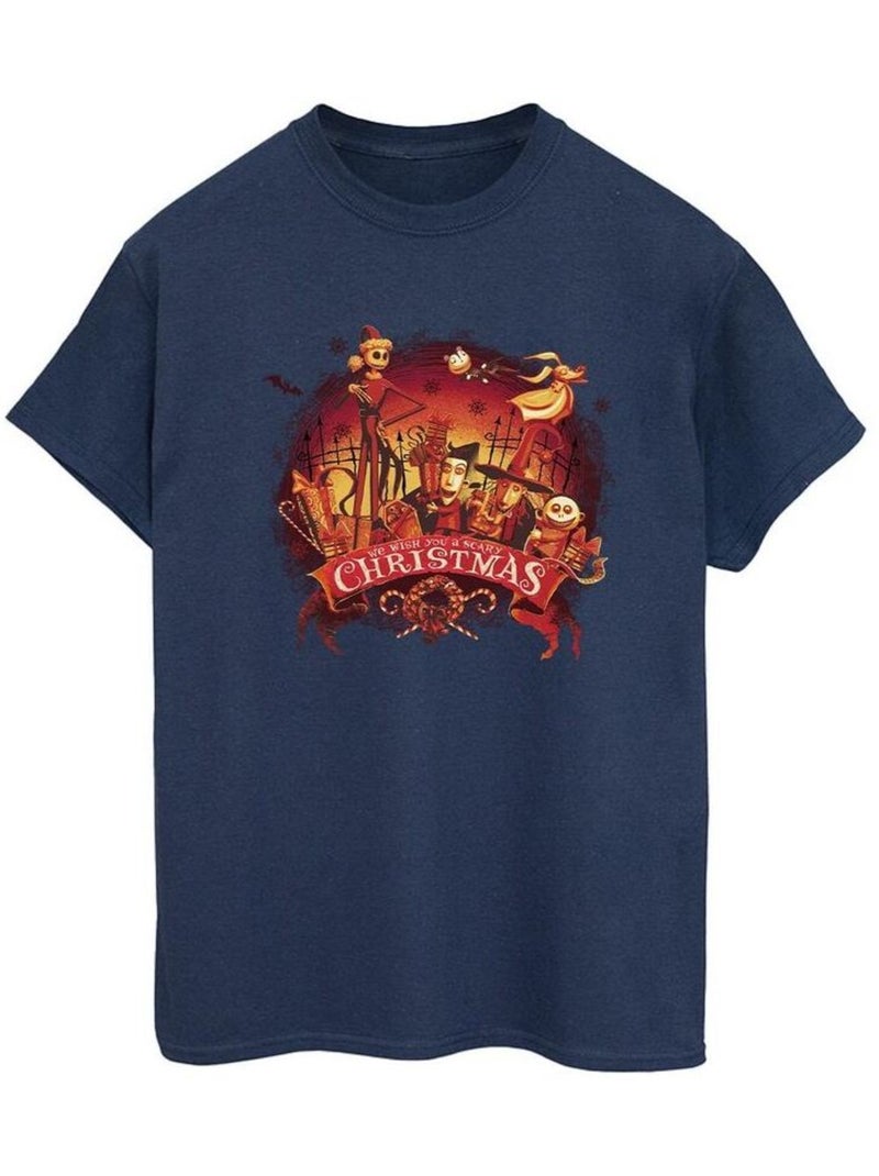 Disney - T-shirt THE NIGHTMARE BEFORE CHRISTMAS Bleu marine - Kiabi