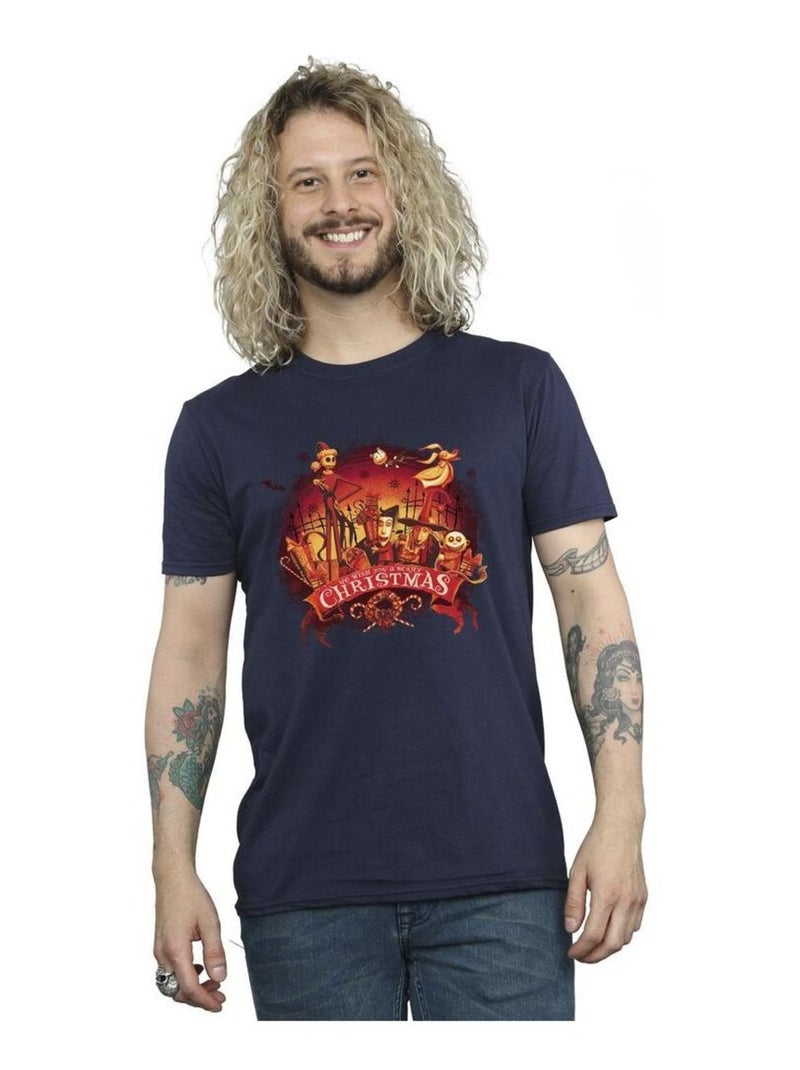 Disney - T-shirt THE NIGHTMARE BEFORE CHRISTMAS Bleu marine - Kiabi