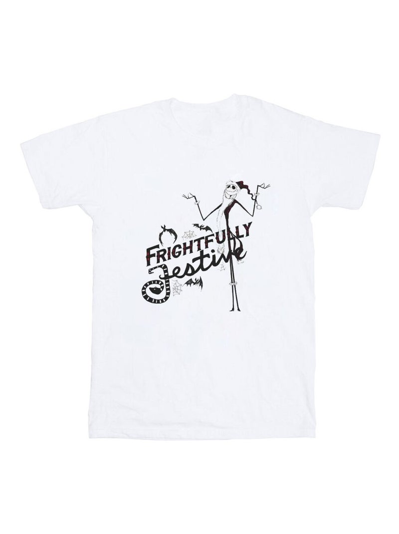 Disney - T-shirt THE NIGHTMARE BEFORE CHRISTMAS FRIGHTFULLY Blanc - Kiabi