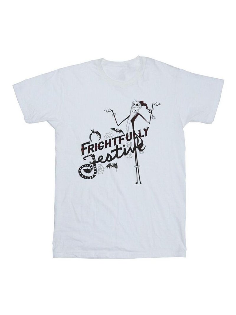 Disney - T-shirt THE NIGHTMARE BEFORE CHRISTMAS FRIGHTFULLY Blanc - Kiabi