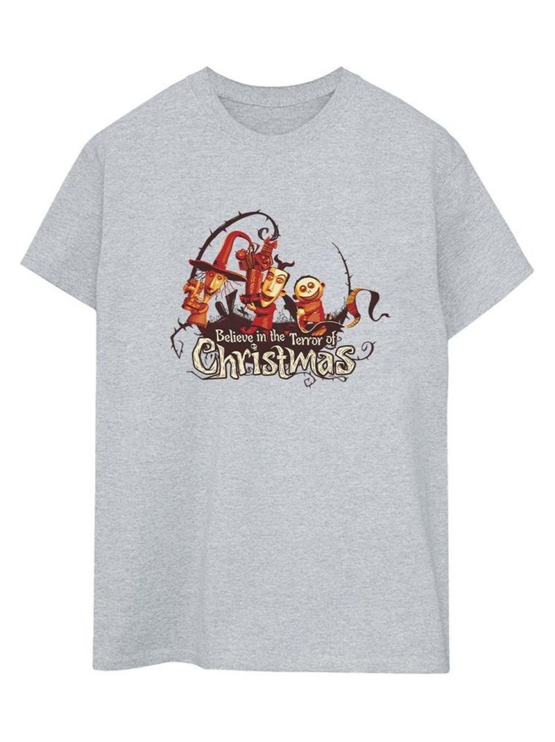 Disney - T-shirt THE NIGHTMARE BEFORE CHRISTMAS Gris chiné - Kiabi