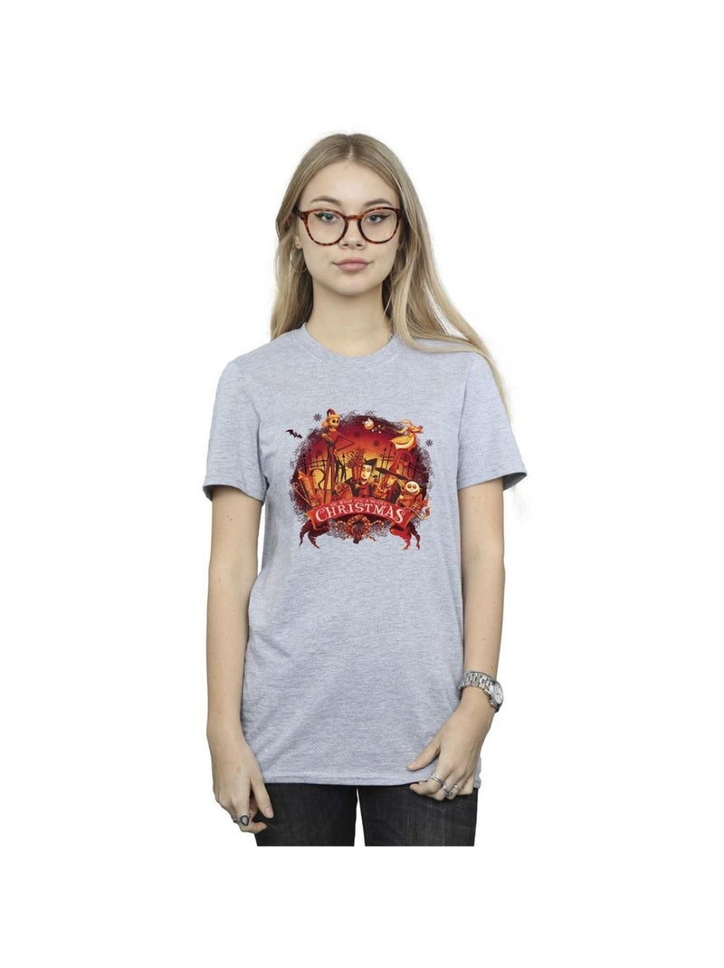 Disney - T-shirt THE NIGHTMARE BEFORE CHRISTMAS Gris chiné - Kiabi