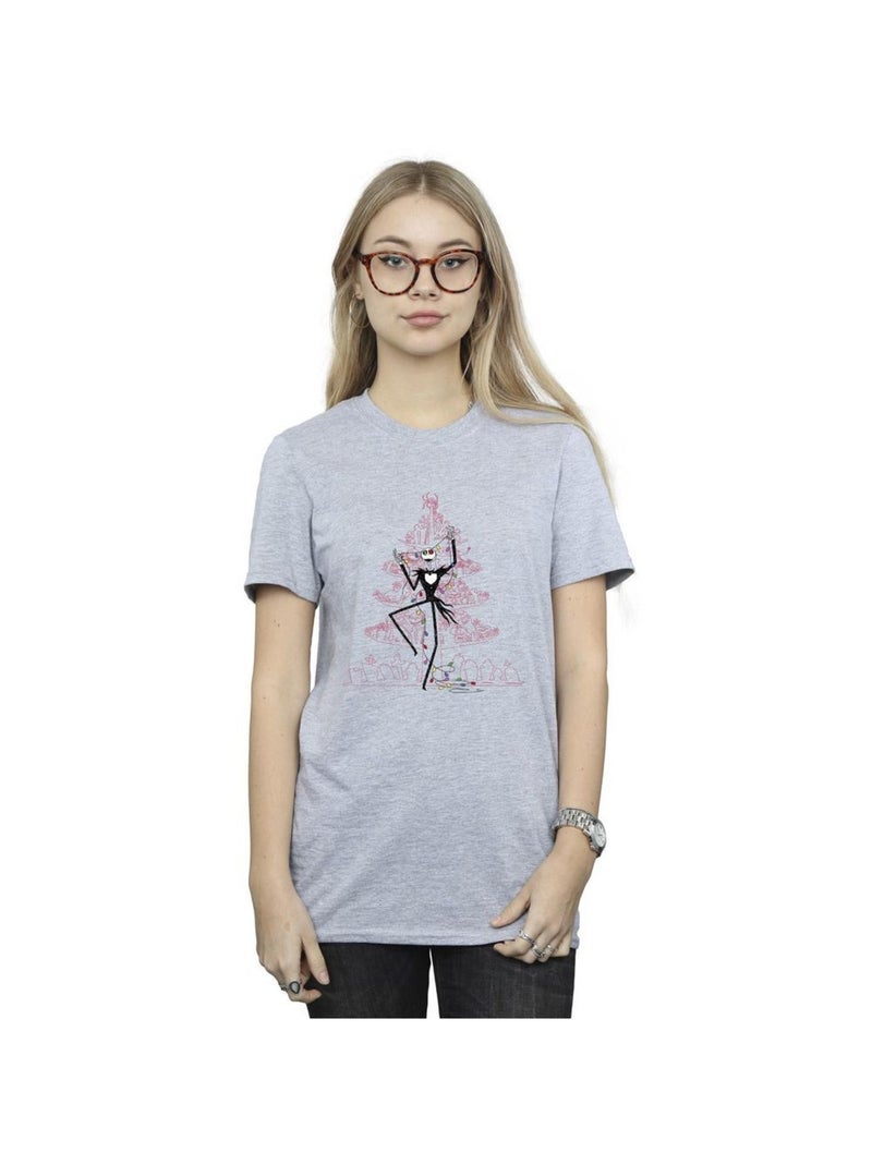 Disney - T-shirt THE NIGHTMARE BEFORE CHRISTMAS Gris chiné - Kiabi