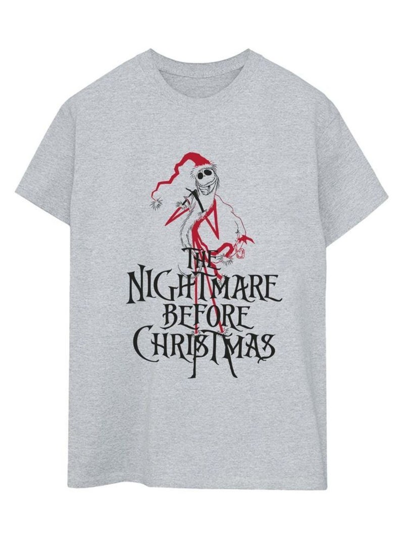 Disney - T-shirt THE NIGHTMARE BEFORE CHRISTMAS Gris chiné - Kiabi