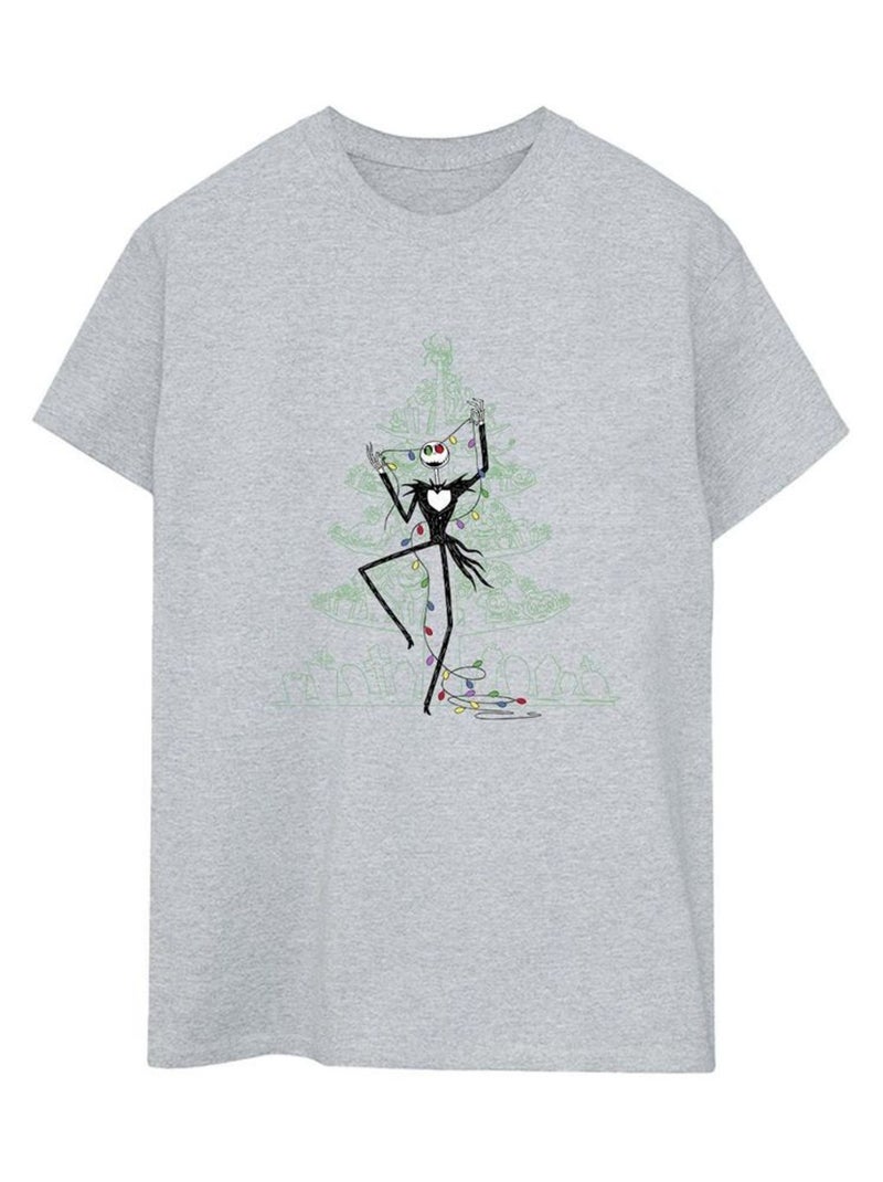 Disney - T-shirt THE NIGHTMARE BEFORE CHRISTMAS Gris chiné - Kiabi