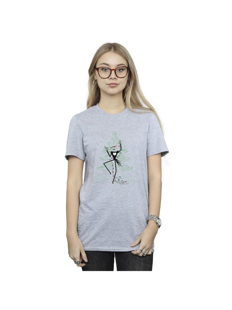 Disney - T-shirt THE NIGHTMARE BEFORE CHRISTMAS Gris chiné - Kiabi