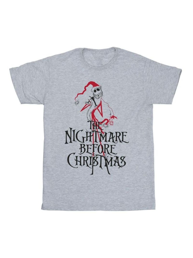 Disney - T-shirt THE NIGHTMARE BEFORE CHRISTMAS Gris chiné - Kiabi