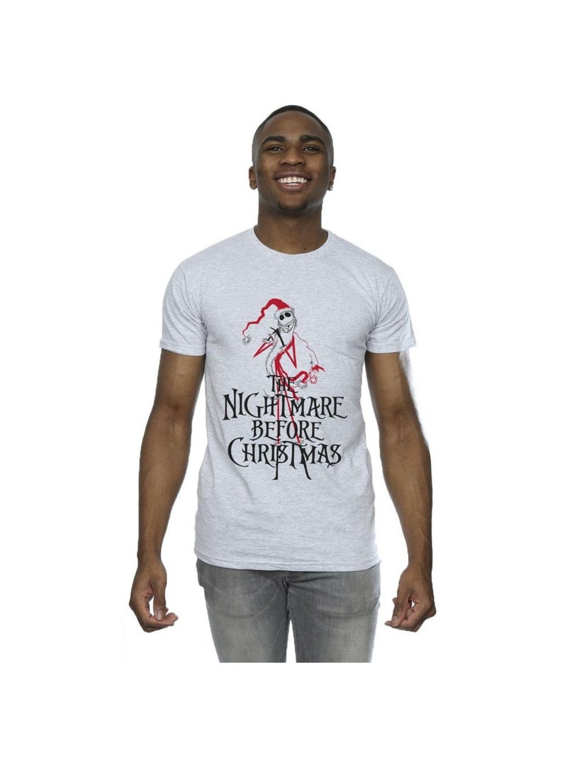 Disney - T-shirt THE NIGHTMARE BEFORE CHRISTMAS Gris chiné - Kiabi