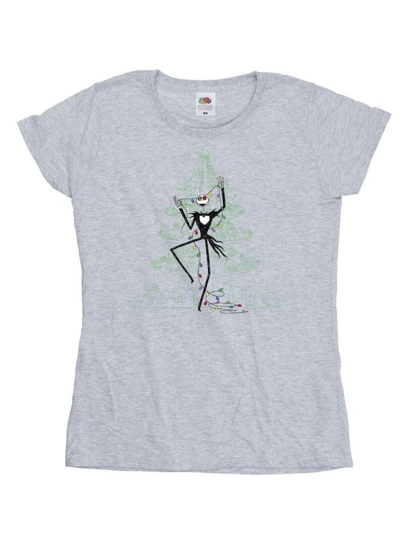 Disney - T-shirt THE NIGHTMARE BEFORE CHRISTMAS Gris chiné - Kiabi