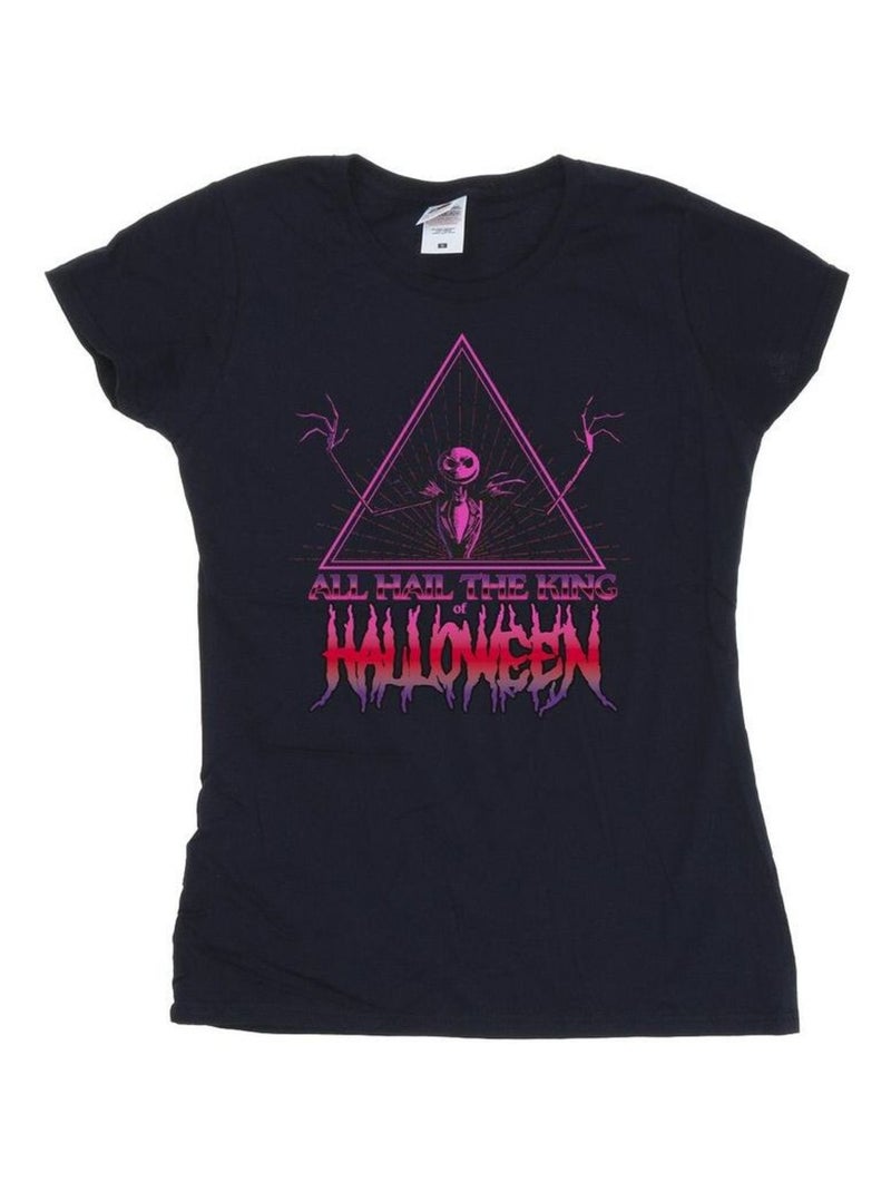 Disney - T-shirt THE NIGHTMARE BEFORE CHRISTMAS HALLOWEEN KING Bleu marine - Kiabi