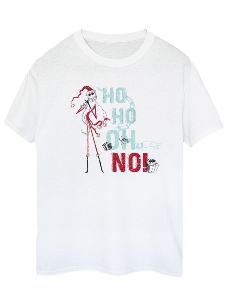 Disney - T-shirt THE NIGHTMARE BEFORE CHRISTMAS HO HO NO Blanc - Kiabi