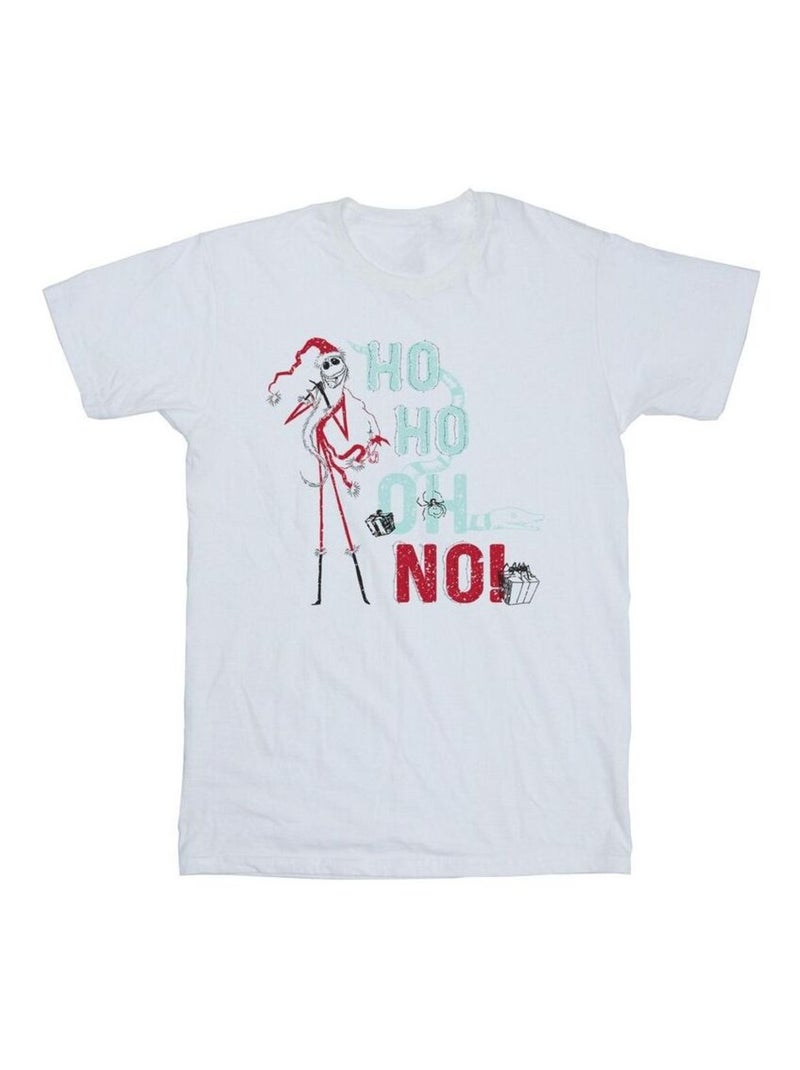 Disney - T-shirt THE NIGHTMARE BEFORE CHRISTMAS HO HO NO Blanc - Kiabi