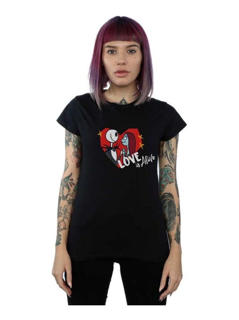 Disney - T-shirt THE NIGHTMARE BEFORE CHRISTMAS IS ALIVE Noir - Kiabi