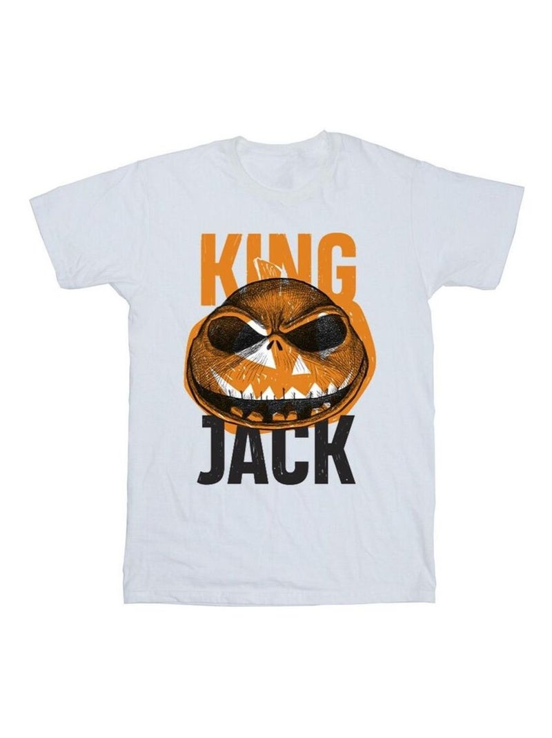 Disney - T-shirt THE NIGHTMARE BEFORE CHRISTMAS KING JACK Blanc - Kiabi