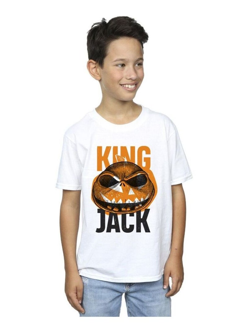 Disney - T-shirt THE NIGHTMARE BEFORE CHRISTMAS KING JACK Blanc - Kiabi