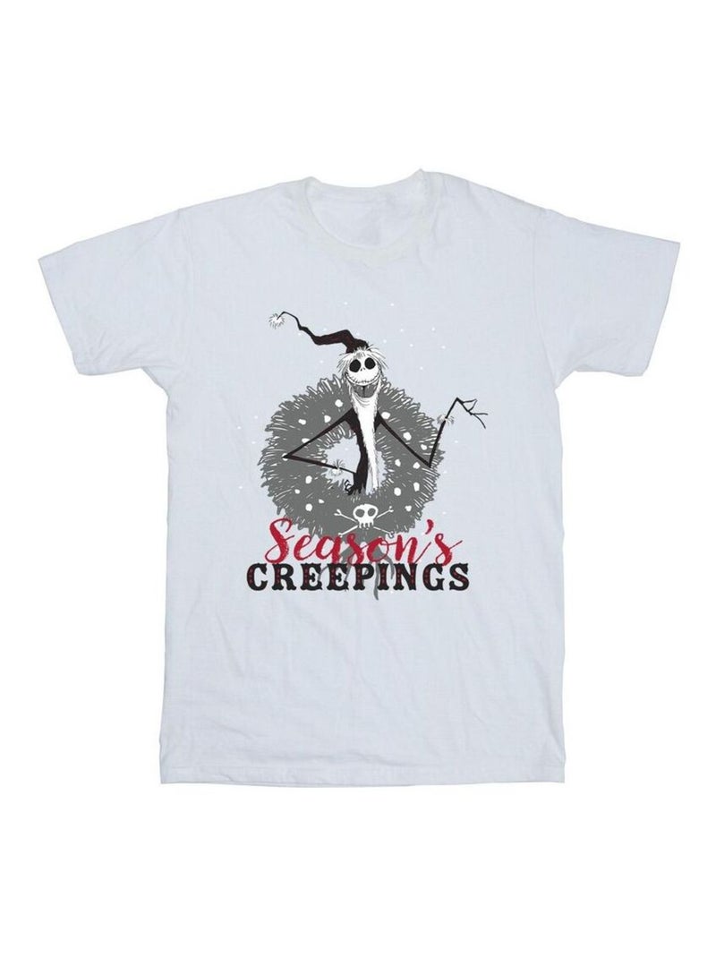 Disney - T-shirt THE NIGHTMARE BEFORE CHRISTMAS SEASONS CREEPINGS Blanc - Kiabi