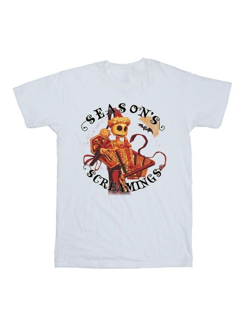 Disney - T-shirt THE NIGHTMARE BEFORE CHRISTMAS SEASONS SCREAMINGS Blanc - Kiabi