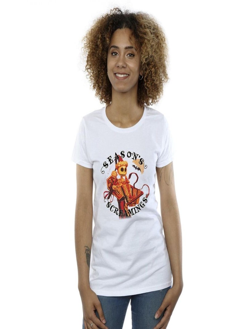 Disney - T-shirt THE NIGHTMARE BEFORE CHRISTMAS SEASONS SCREAMINGS Blanc - Kiabi