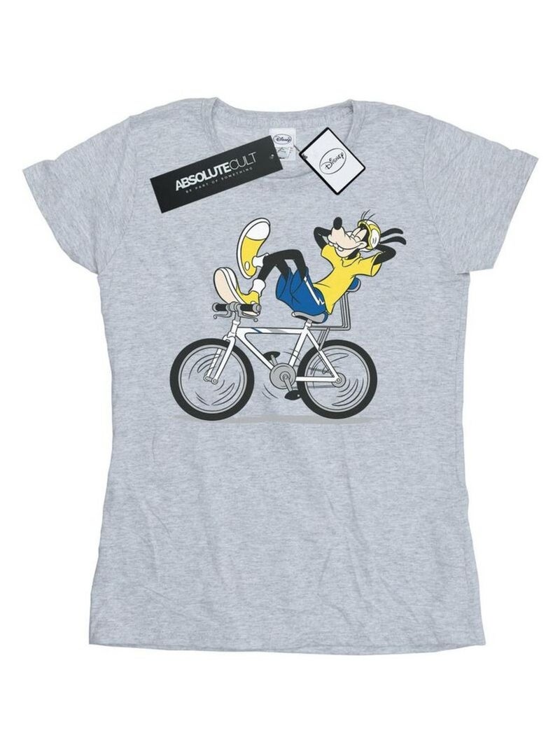Disney - T-shirt TOUR DE GOOFY Gris chiné - Kiabi