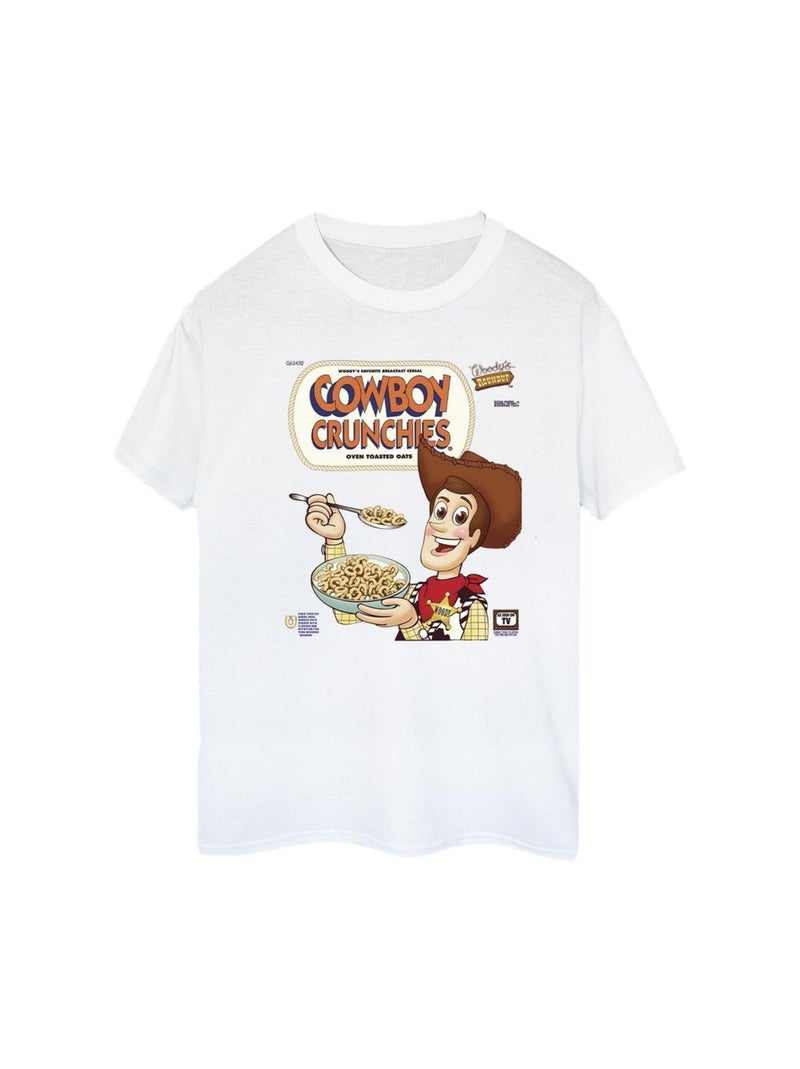 Disney - T-shirt TOY STORY COWBOY CRUNCHIES Blanc - Kiabi
