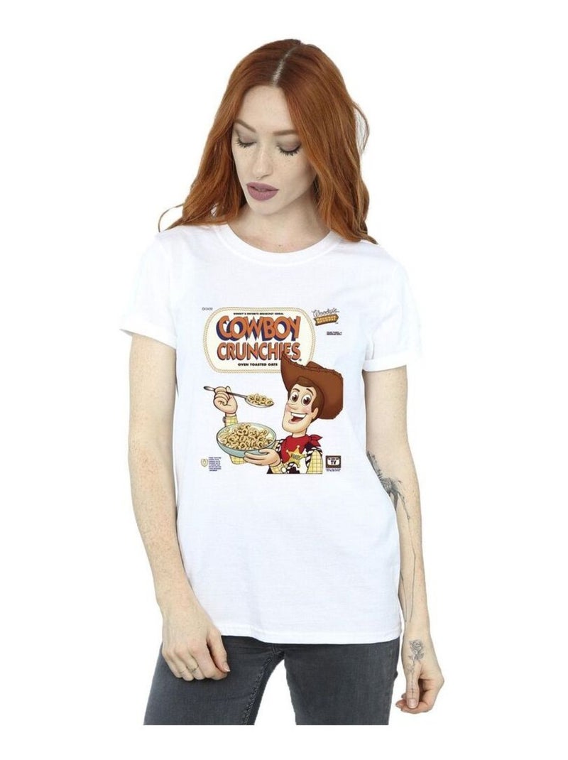 Disney - T-shirt TOY STORY COWBOY CRUNCHIES Blanc - Kiabi