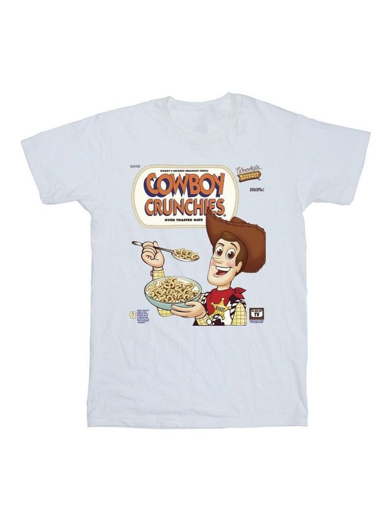 Disney - T-shirt TOY STORY COWBOY CRUNCHIES Blanc - Kiabi